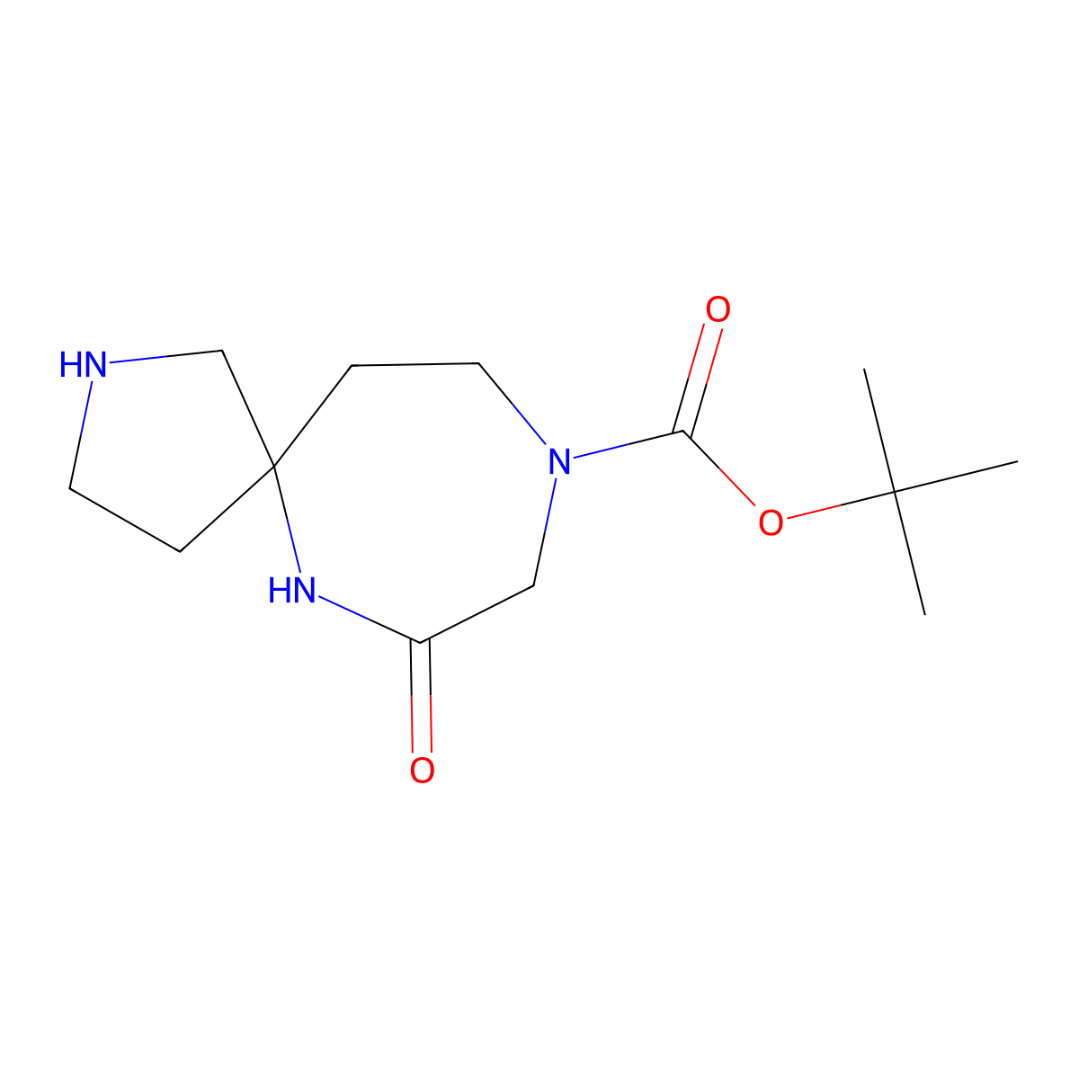 Tert-butyl 7-oxo-2,6,9-triazaspiro[4.6]undecane-9-carboxylate molecular structure, CAS 2490705-09-2
