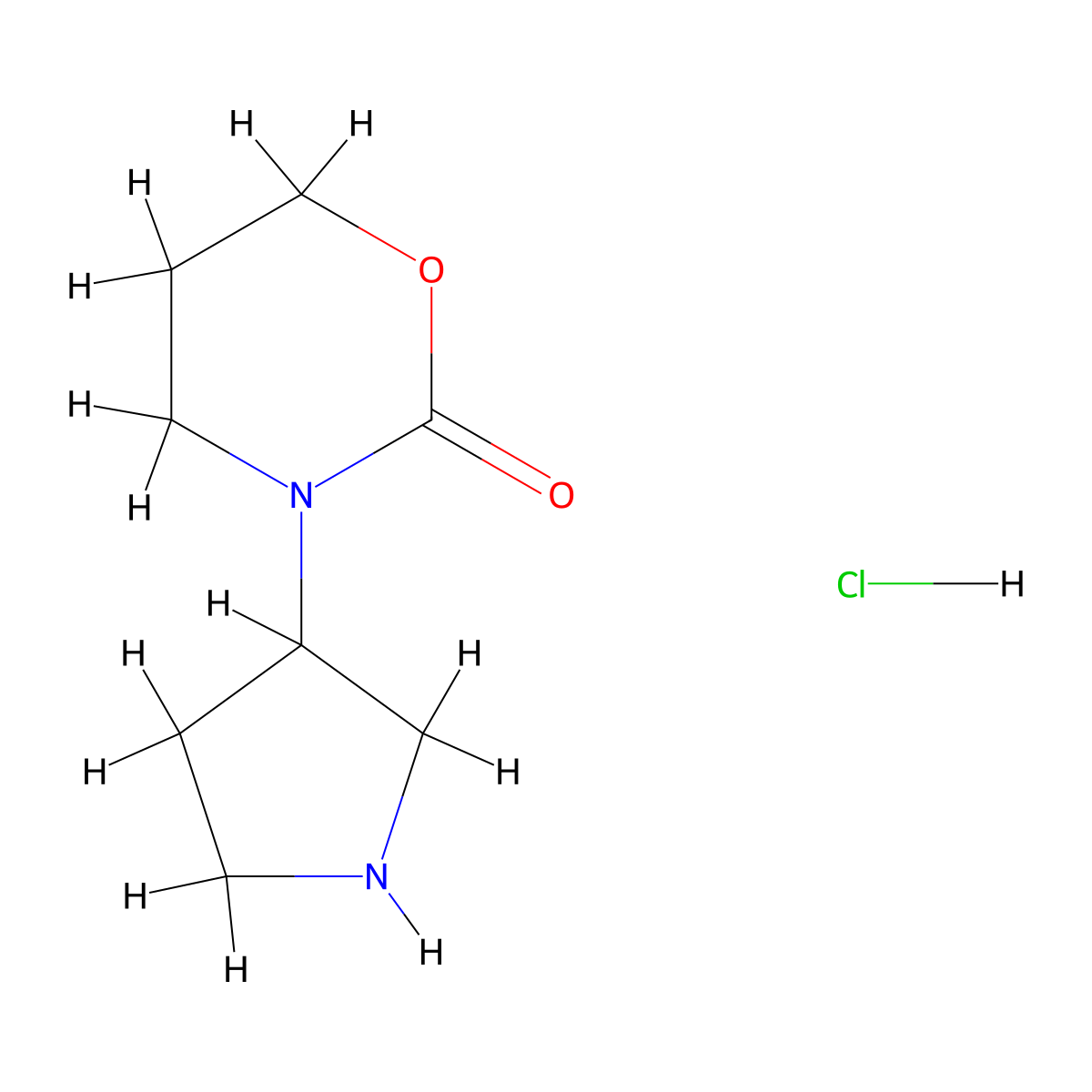 3-(Pyrrolidin-3-yl)-1,3-oxazinan-2-one hydrochloride molecular structure, CAS 2490705-11-6