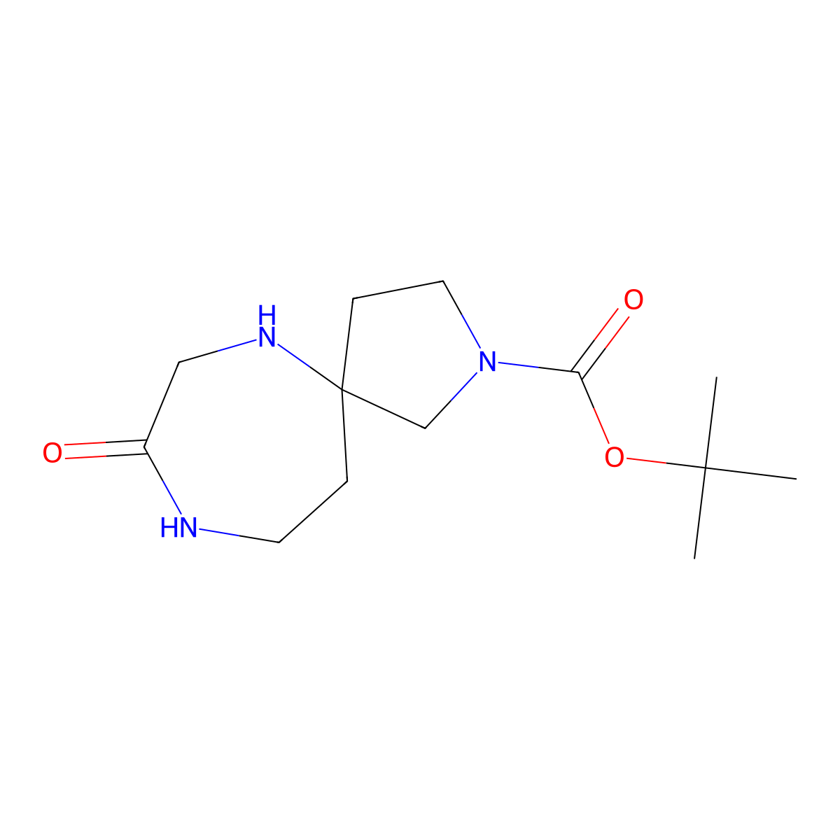 Tert-butyl 8-oxo-2,6,9-triazaspiro[4.6]undecane-2-carboxylate molecular structure, CAS 2490705-14-9