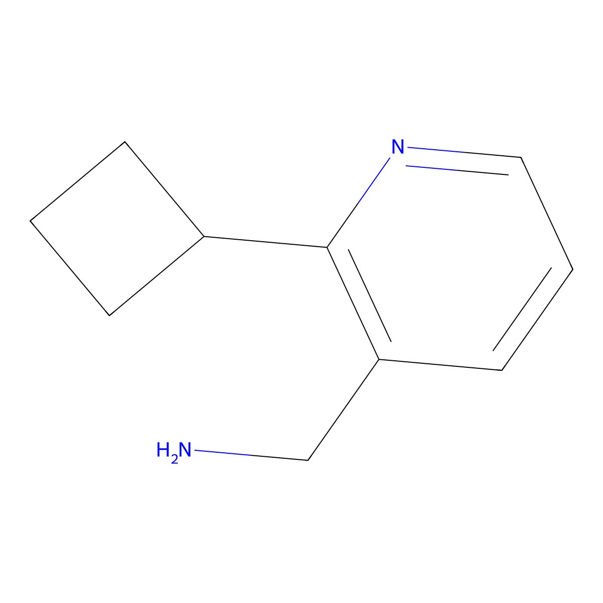 1-(2-Cyclobutylpyridin-3-yl)methanamine molecular structure, CAS 2490709-09-4