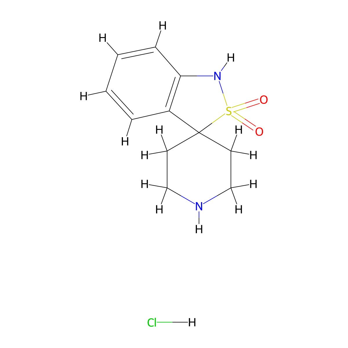 1H-Spiro[benzo[c]isothiazole-3,4'-piperidine] 2,2-dioxide hydrochloride molecular structure, CAS 2490709-17-4
