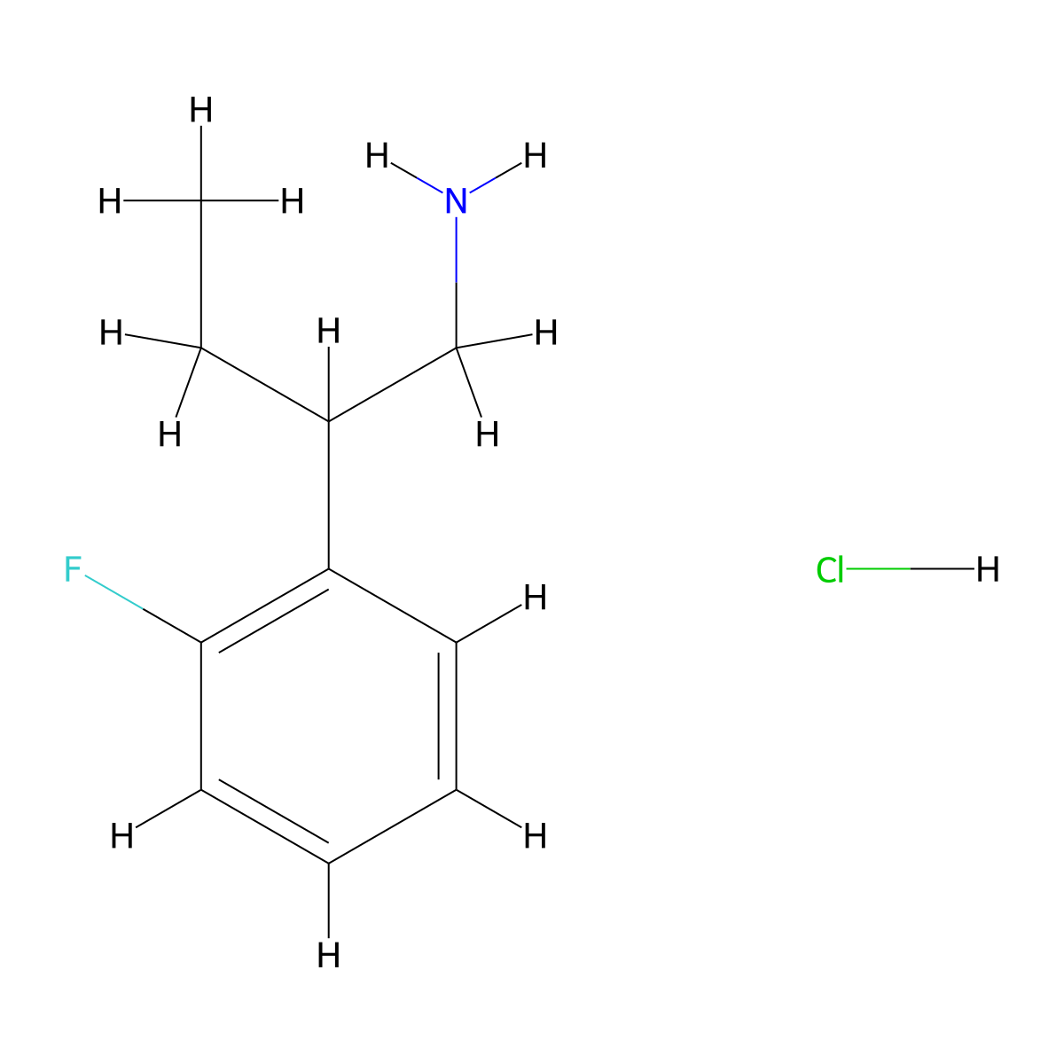 2-(2-Fluorophenyl)butan-1-amine hydrochloride molecular structure, CAS 2490709-26-5
