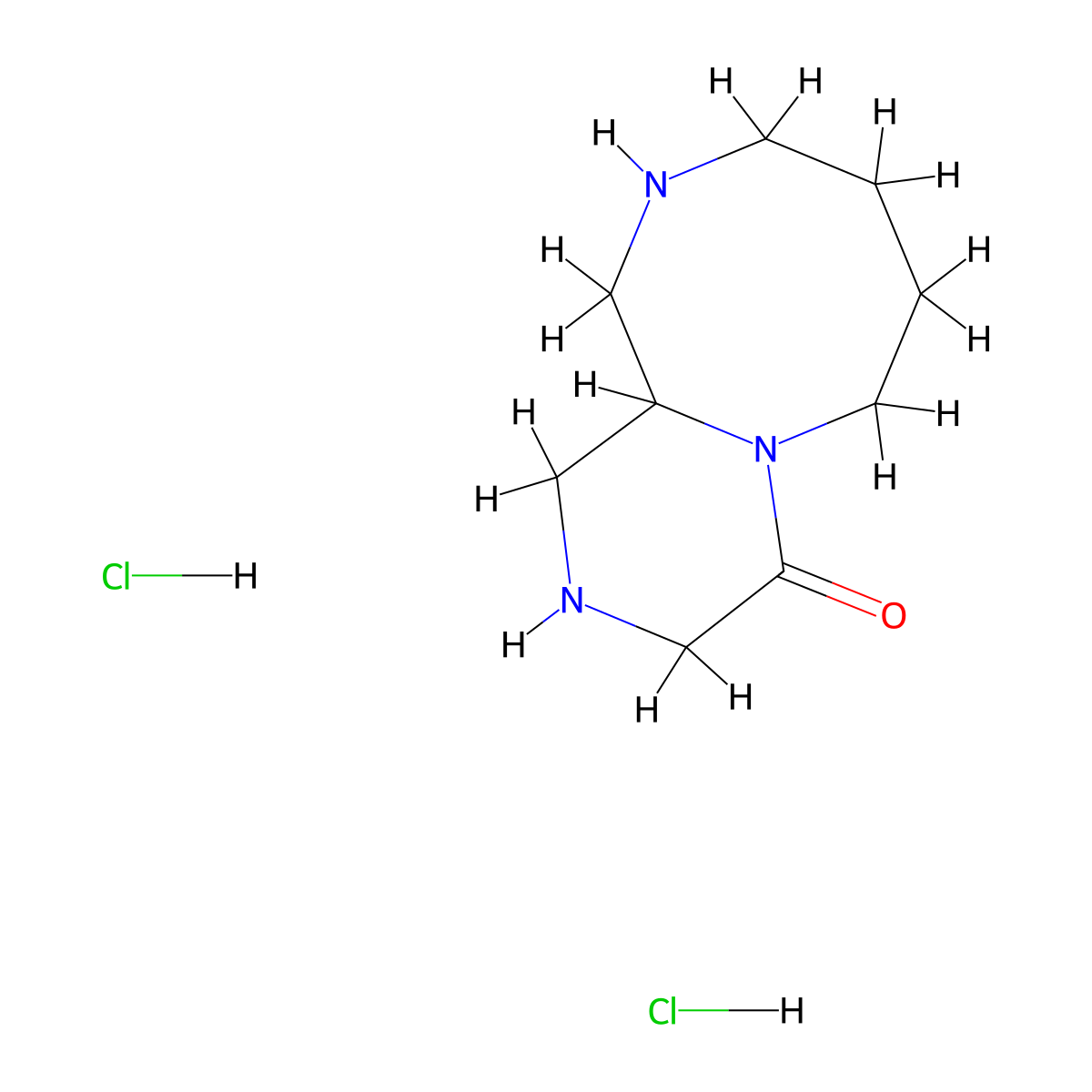 decahydro-1H-pyrazino[1,2-a][1,4]diazocin-4-one dihydrochloride molecular structure, CAS 2490709-30-1