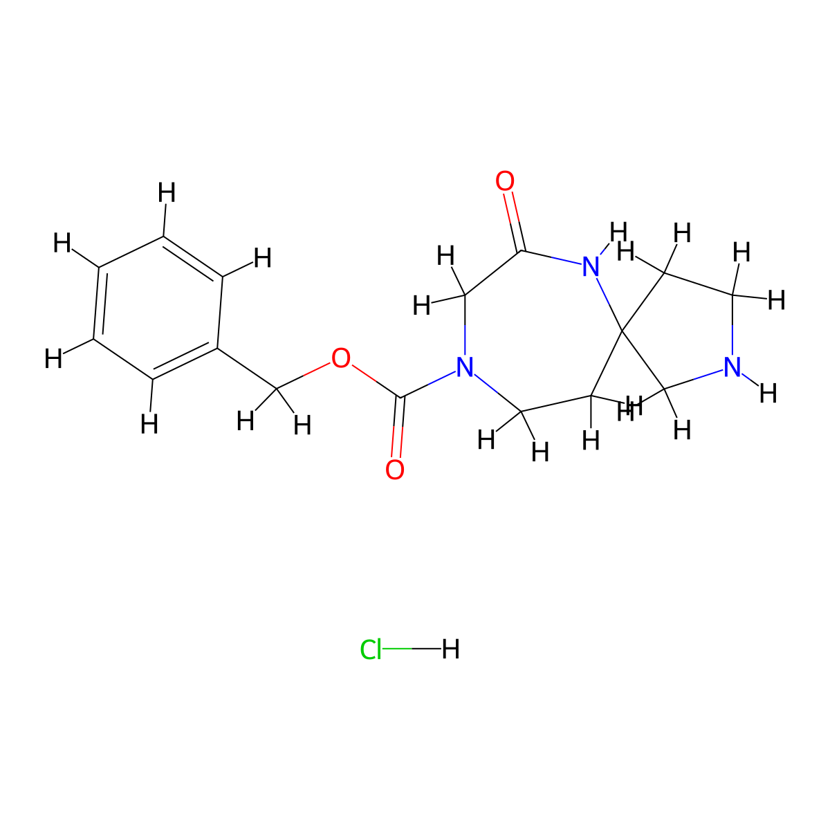 Benzyl 7-oxo-2,6,9-triazaspiro[4.6]undecane-9-carboxylate hydrochloride molecular structure, CAS 2490709-32-3