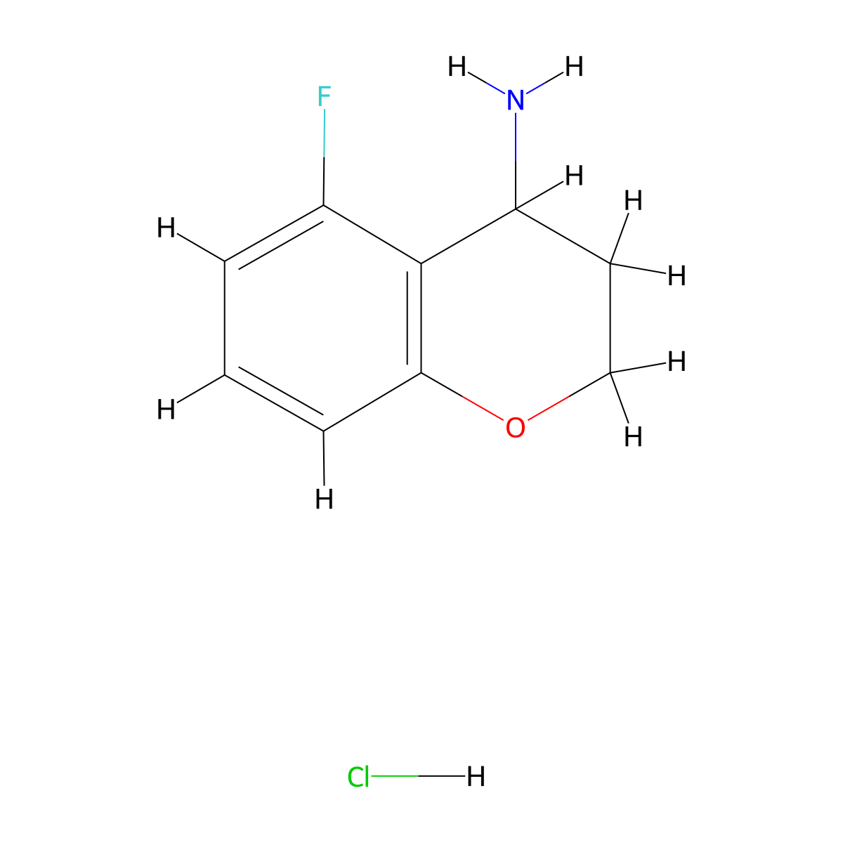 5-Fluorochroman-4-amine hydrochloride molecular structure, CAS 2490709-40-3