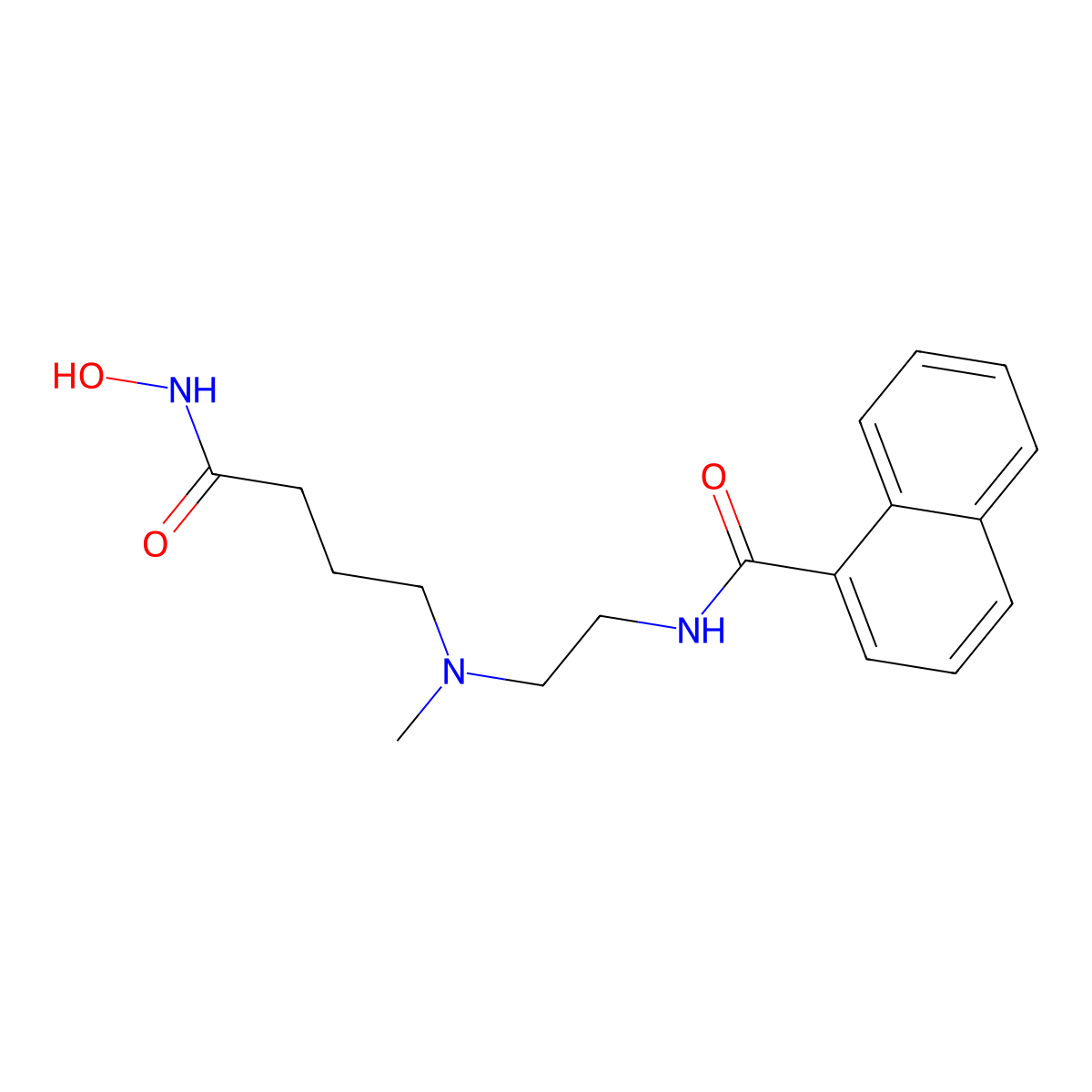 N-(2-((4-(Hydroxyamino)-4-oxobutyl)(methyl)amino)ethyl)-1-naphthamide molecular structure, CAS 2490709-68-5