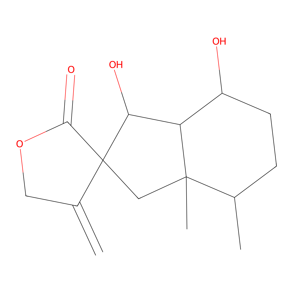 Bakkenolide III molecular structure, CAS 24909-95-3