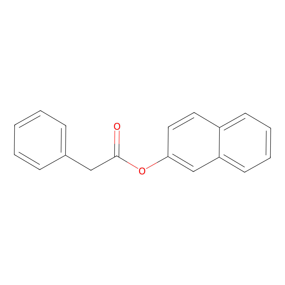 Phenylacetic acid, 2-naphthyl ester molecular structure, CAS 2491-30-7