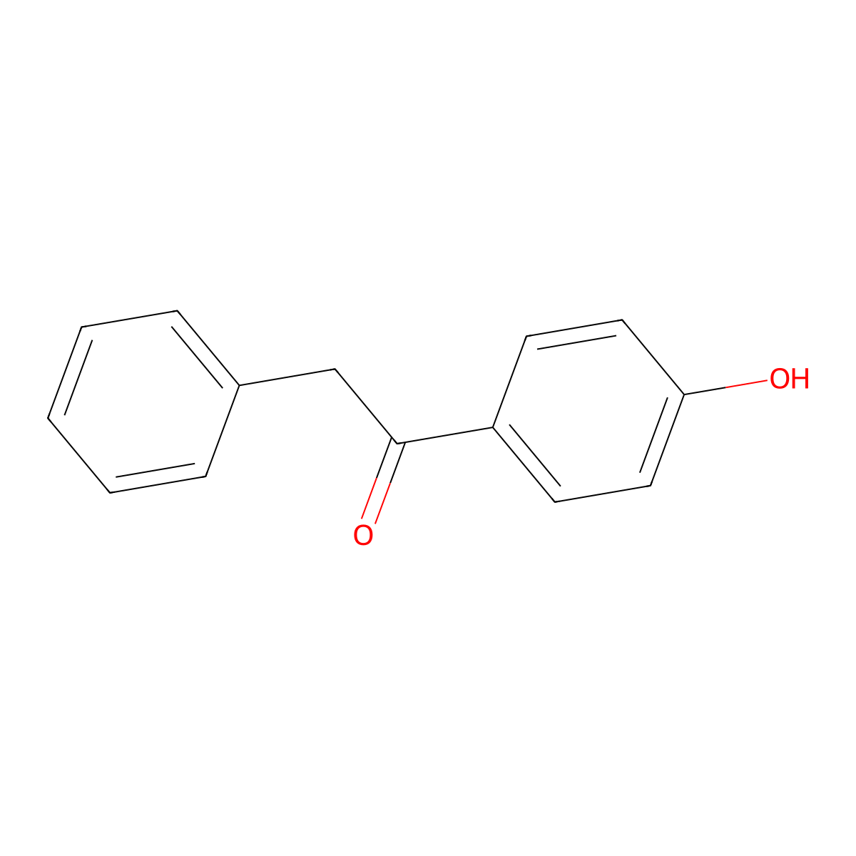 Benzyl 4-hydroxyphenyl ketone molecular structure, CAS 2491-32-9