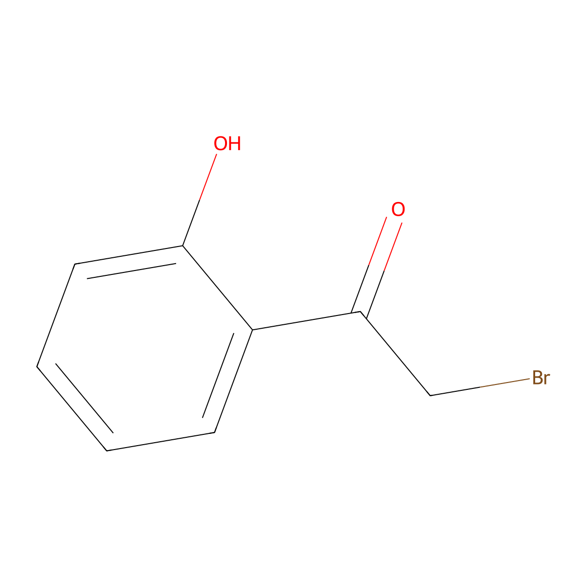2-Bromo-2'-hydroxyacetophenone molecular structure, CAS 2491-36-3
