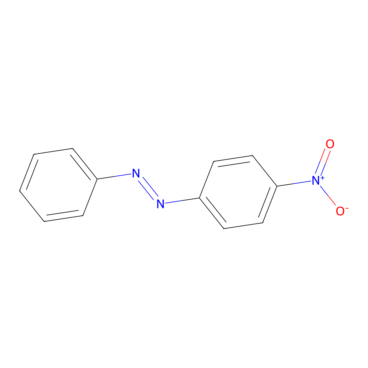 1-(4-Nitrophenyl)-2-phenyldiazene molecular structure, CAS 2491-52-3