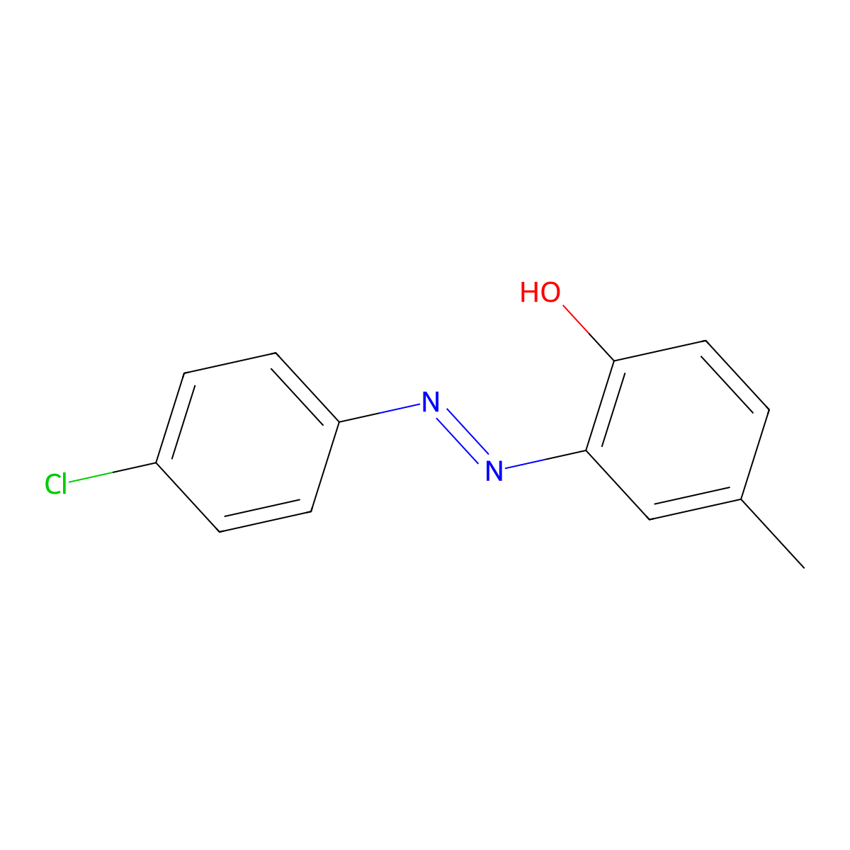 2-Hydroxy-5-methyl-4'-chloroazobenzene molecular structure, CAS 2491-56-7
