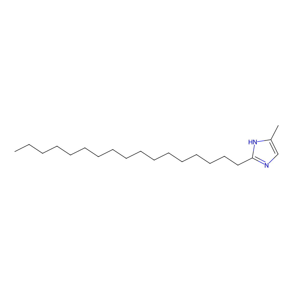 2-Heptadecyl-5-methyl-1H-imidazole molecular structure, CAS 24910-31-4