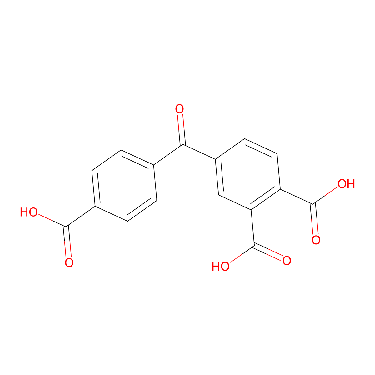 4-(4-Carboxybenzoyl)phthalic acid molecular structure, CAS 24910-57-4