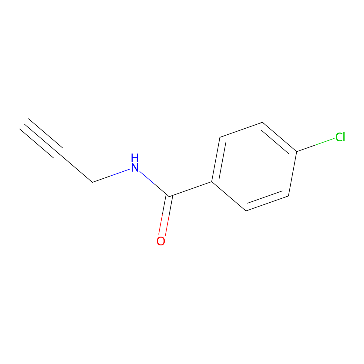 Benzamide, p-chloro-N-2-propynyl- molecular structure, CAS 24911-37-3
