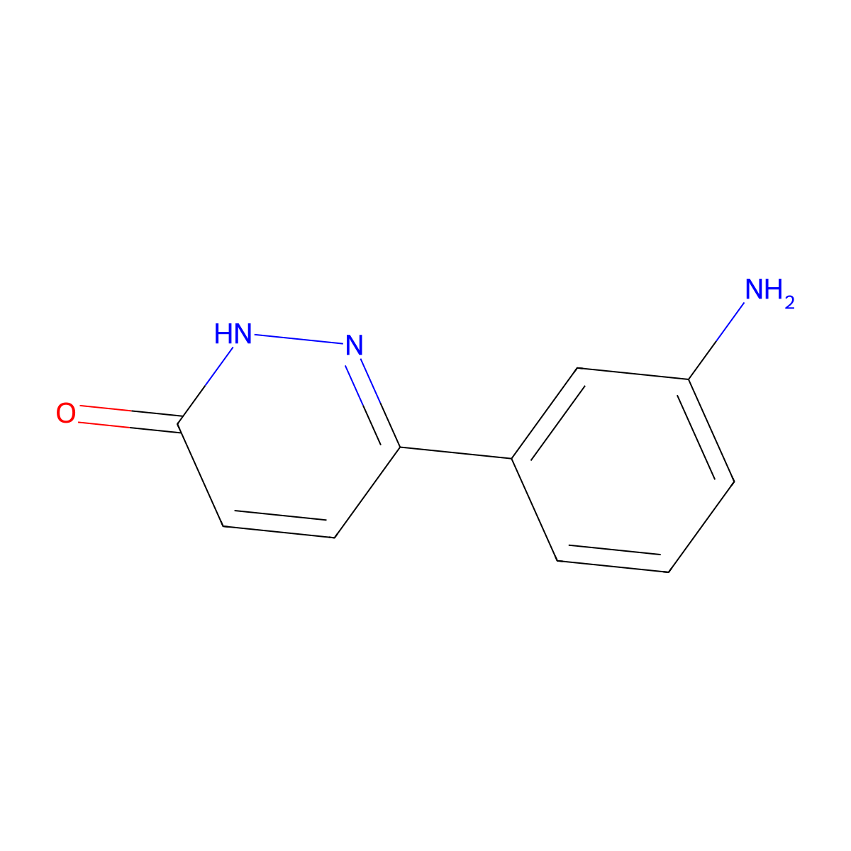 6-(3-Aminophenyl)-2,3-dihydropyridazin-3-one molecular structure, CAS 24912-36-5