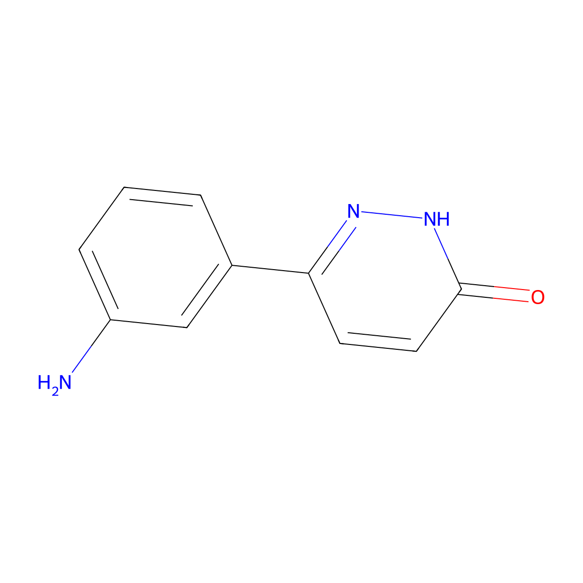 6-(3-Aminophenyl)-2,3-dihydropyridazin-3-one molecular structure, CAS 24912-36-5