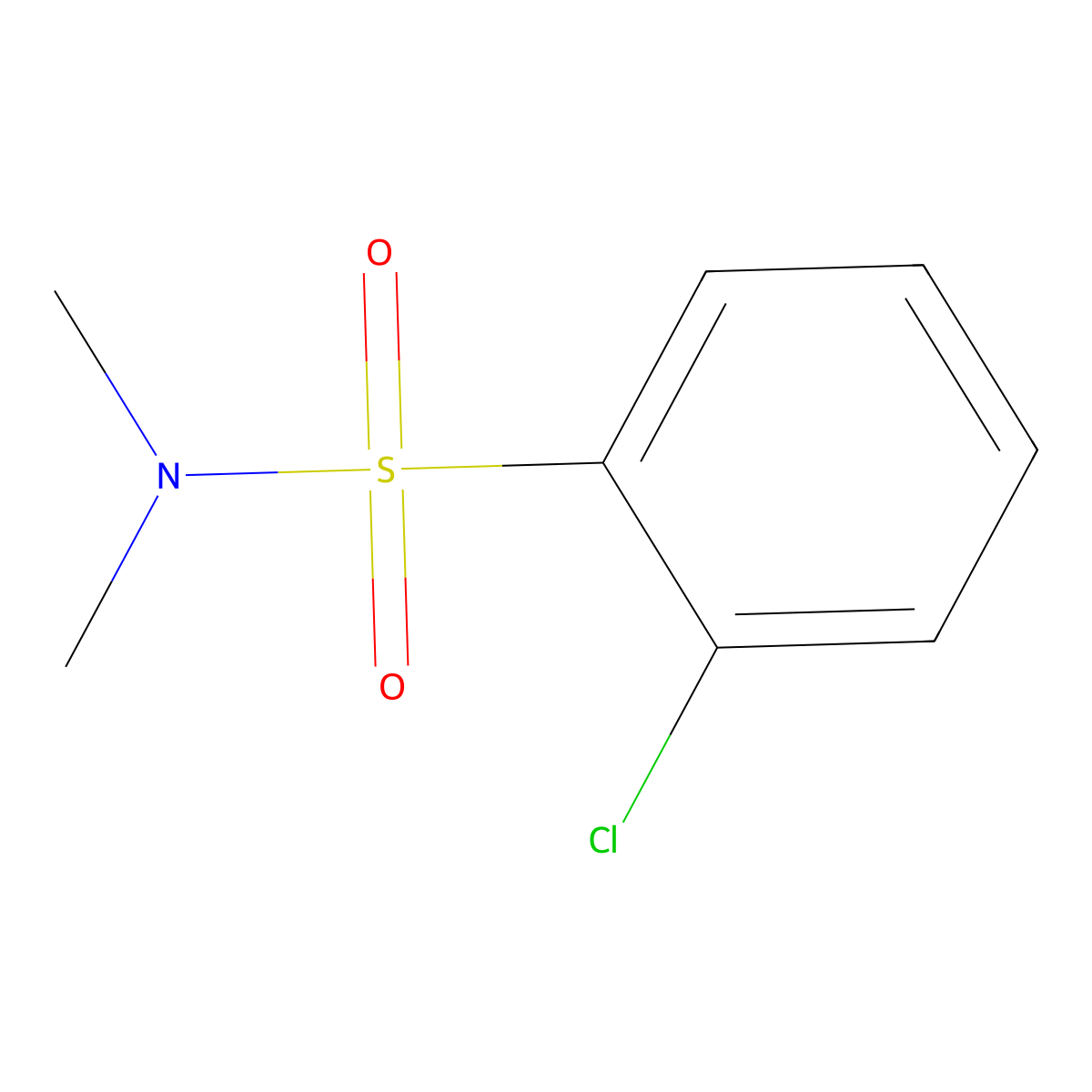 2-chloro-N,N-dimethylbenzenesulfonamide molecular structure, CAS 24913-97-1