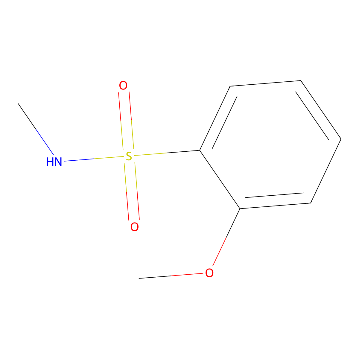 2-methoxy-N-methylbenzenesulfonamide molecular structure, CAS 24913-99-3
