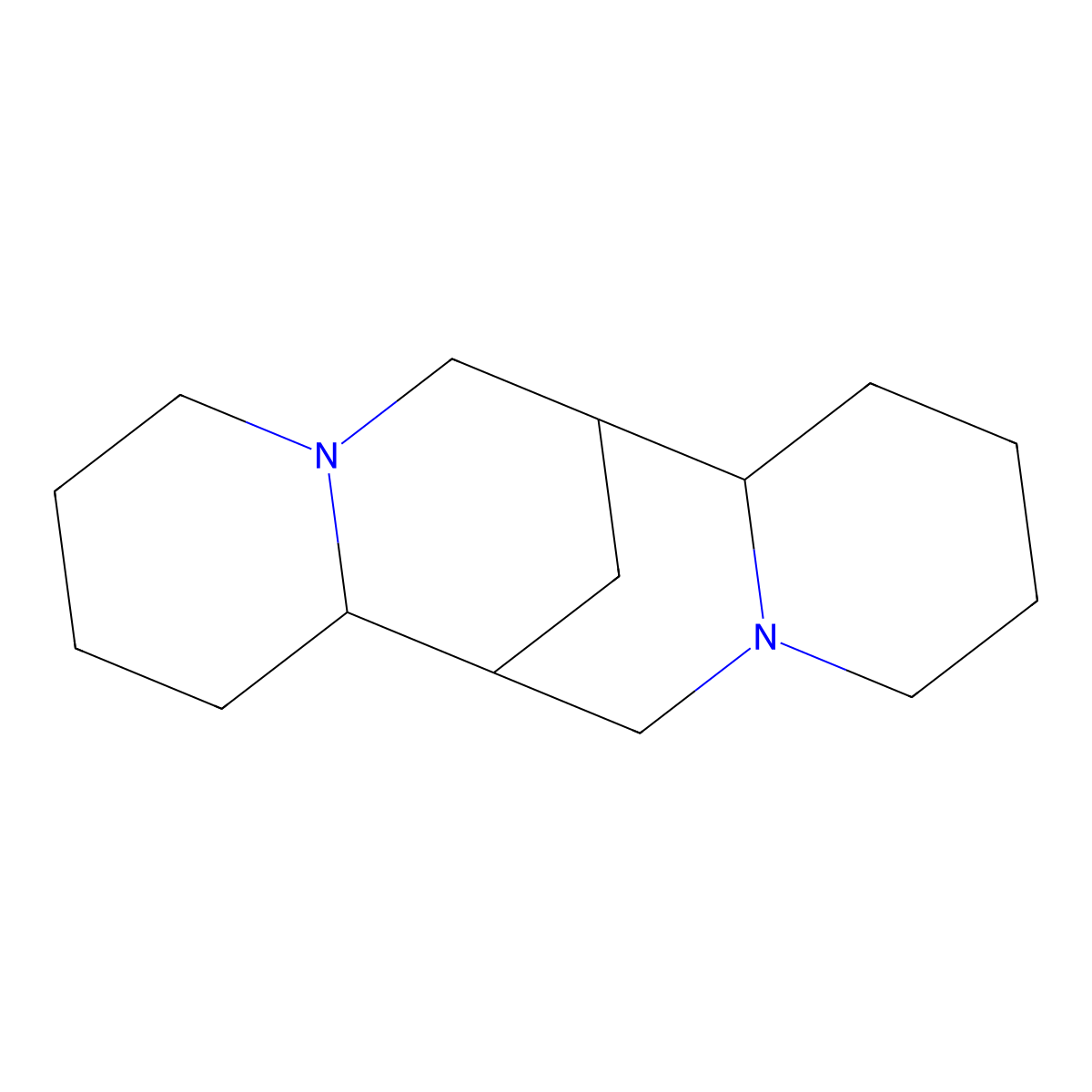 (7S,7aS,14S,14aS)-Dodecahydro-7,14-methano-2H,6H-dipyrido(1,2-a:1',2'-e)(1,5)diazocine molecular structure, CAS 24915-04-6