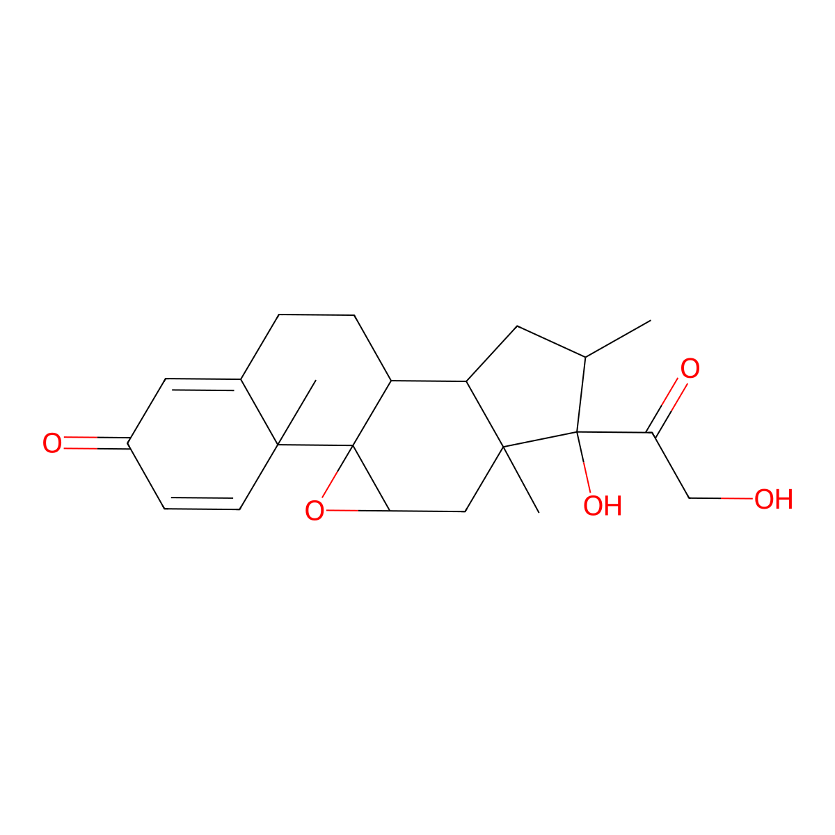 Dexamethasone 9,11-epoxide molecular structure, CAS 24916-90-3