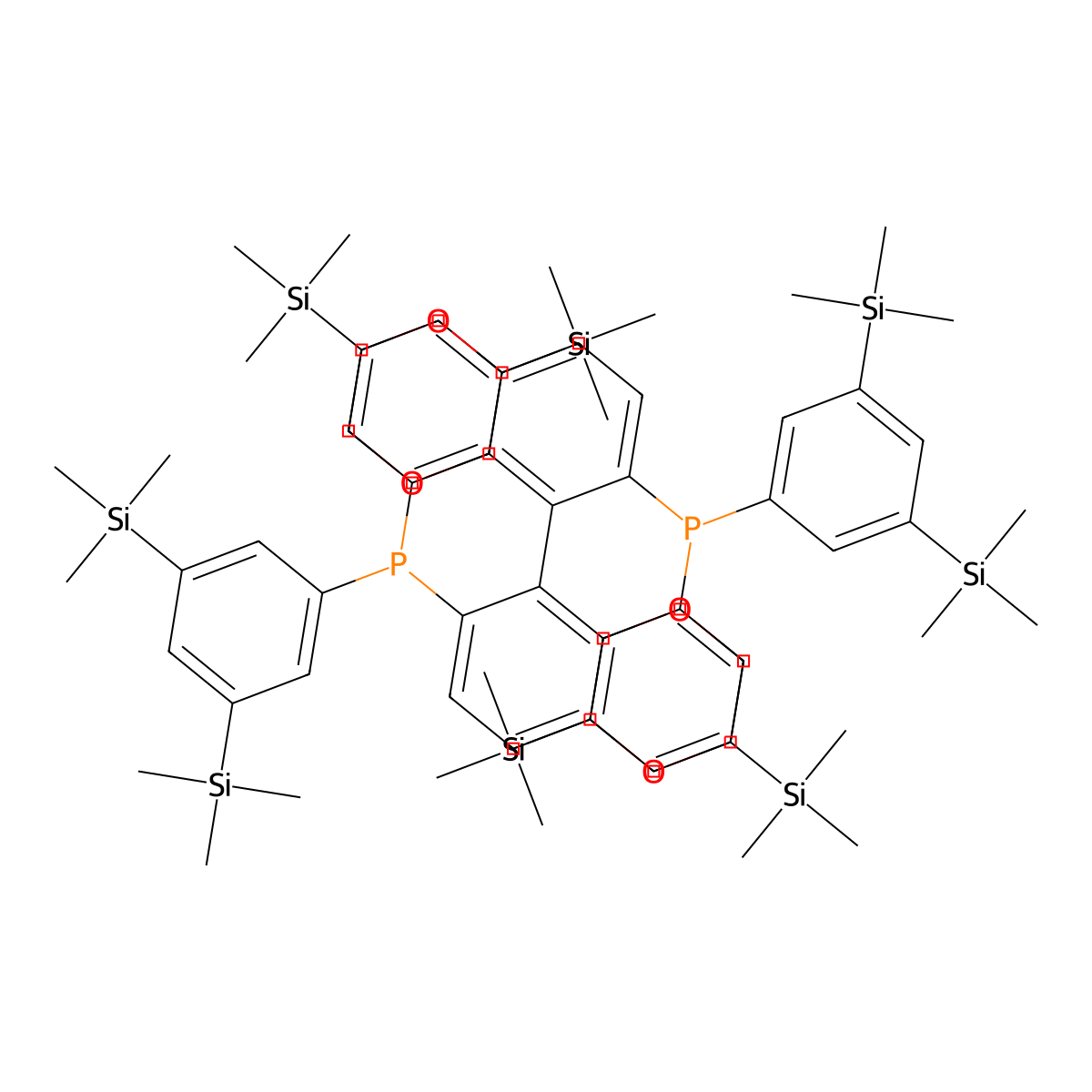 (S)-6,6'-Bis(bis(3,5-bis(trimethylsilyl)phenyl)phosphino)-2,2',3,3'-tetrahydro-5,5'-bibenzo[b][1,4]dioxine molecular structure, CAS 2491653-62-2
