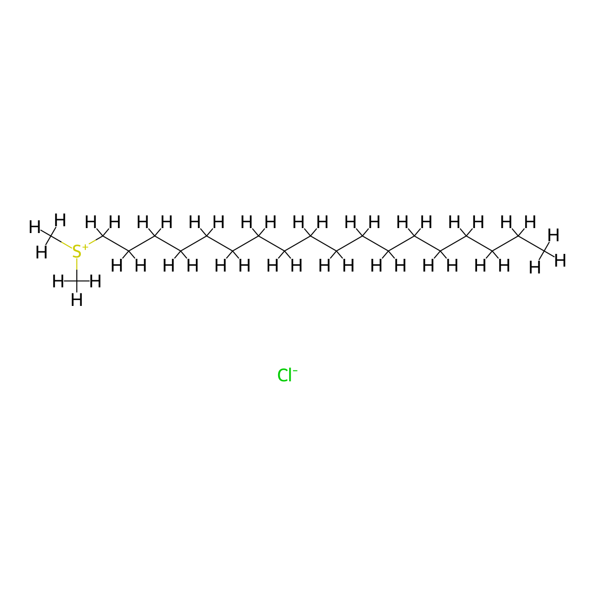 Dimethyl(octadecyl)sulfanium chloride molecular structure, CAS 2491668-67-6