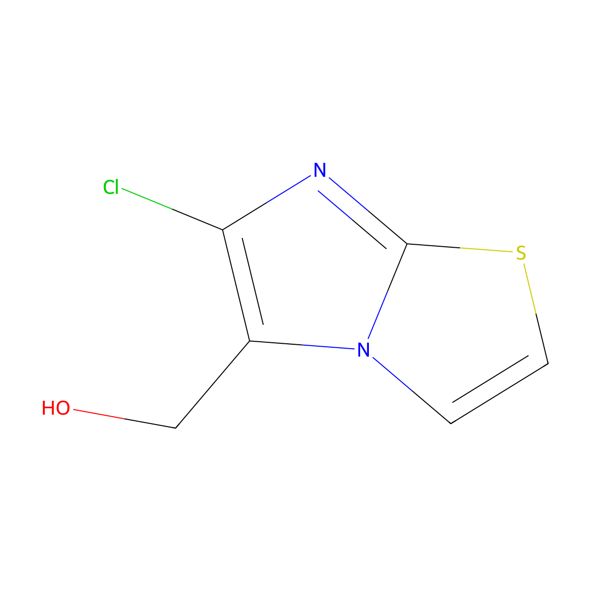(6-Chloroimidazo(2,1-b)(1,3)thiazol-5-yl)methanol molecular structure, CAS 24918-13-6