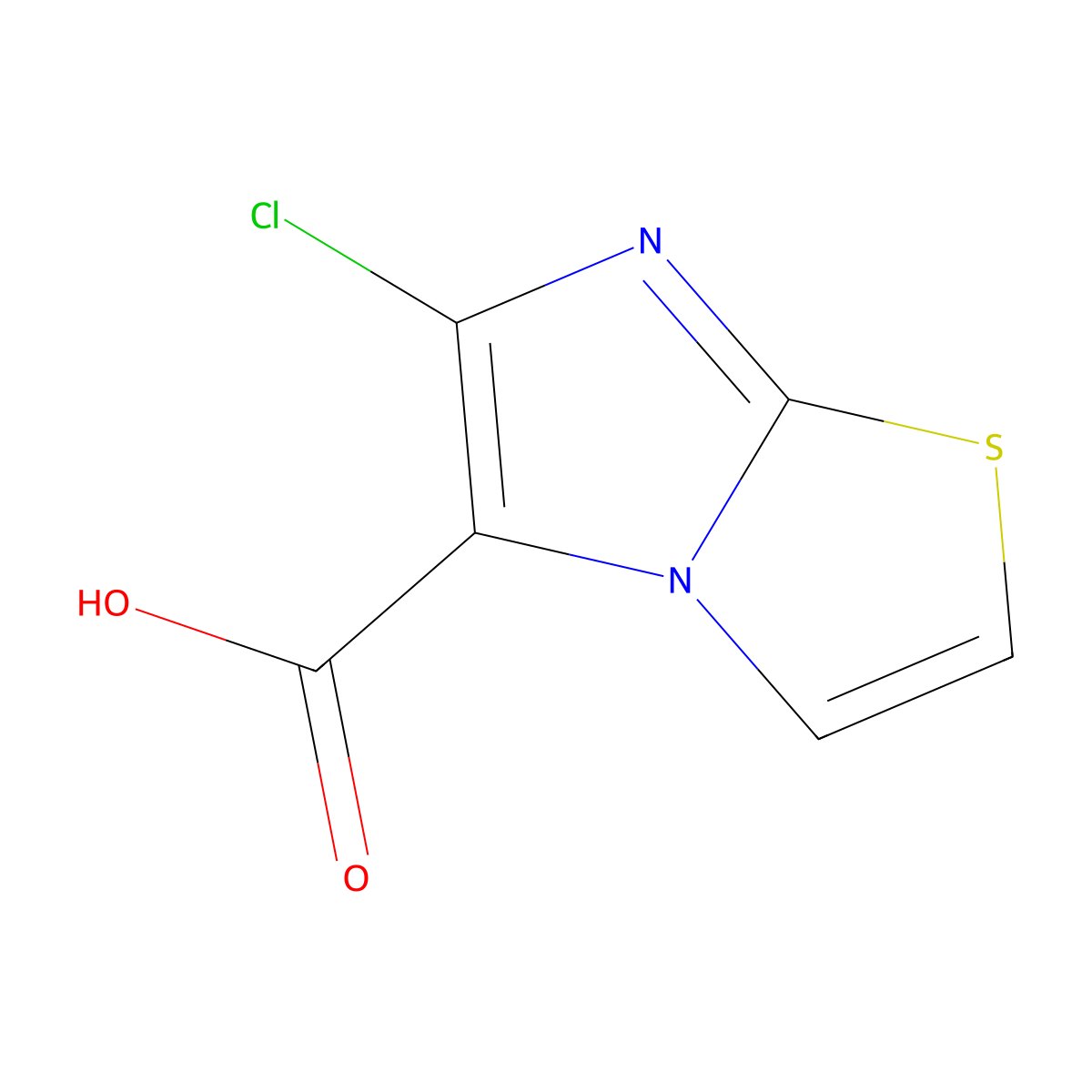 6-Chloroimidazo[2,1-b][1,3]thiazole-5-carboxylic acid molecular structure, CAS 24918-20-5