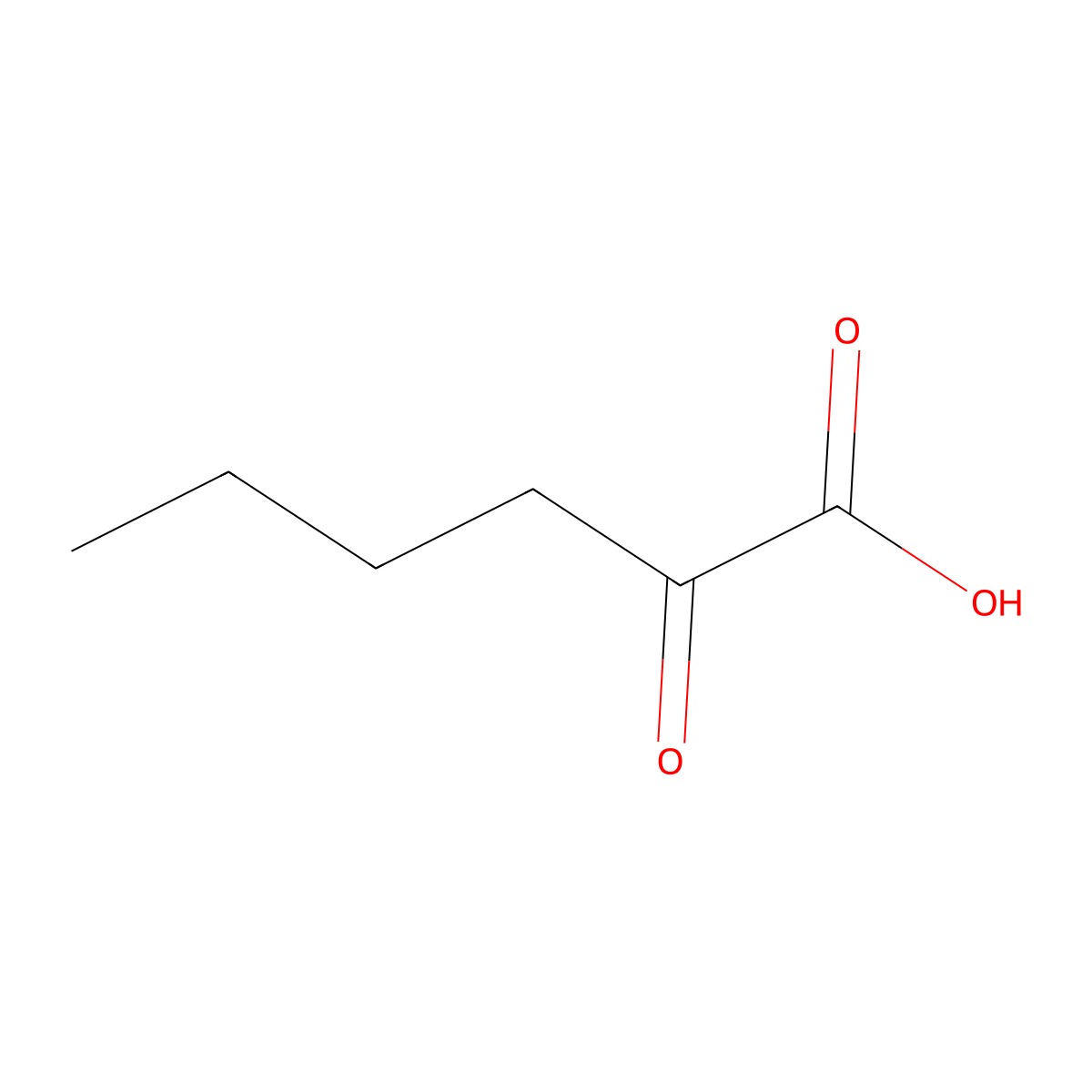 2-Oxohexanoic Acid molecular structure, CAS 2492-75-3