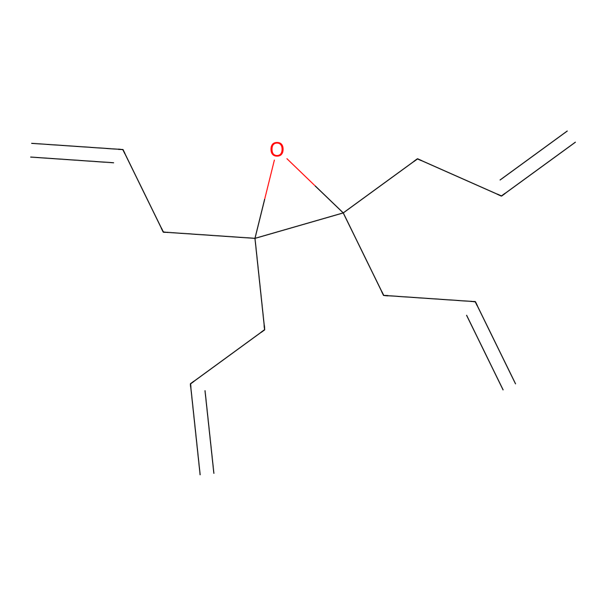 Tetraallyloxirane molecular structure, CAS 24923-51-1