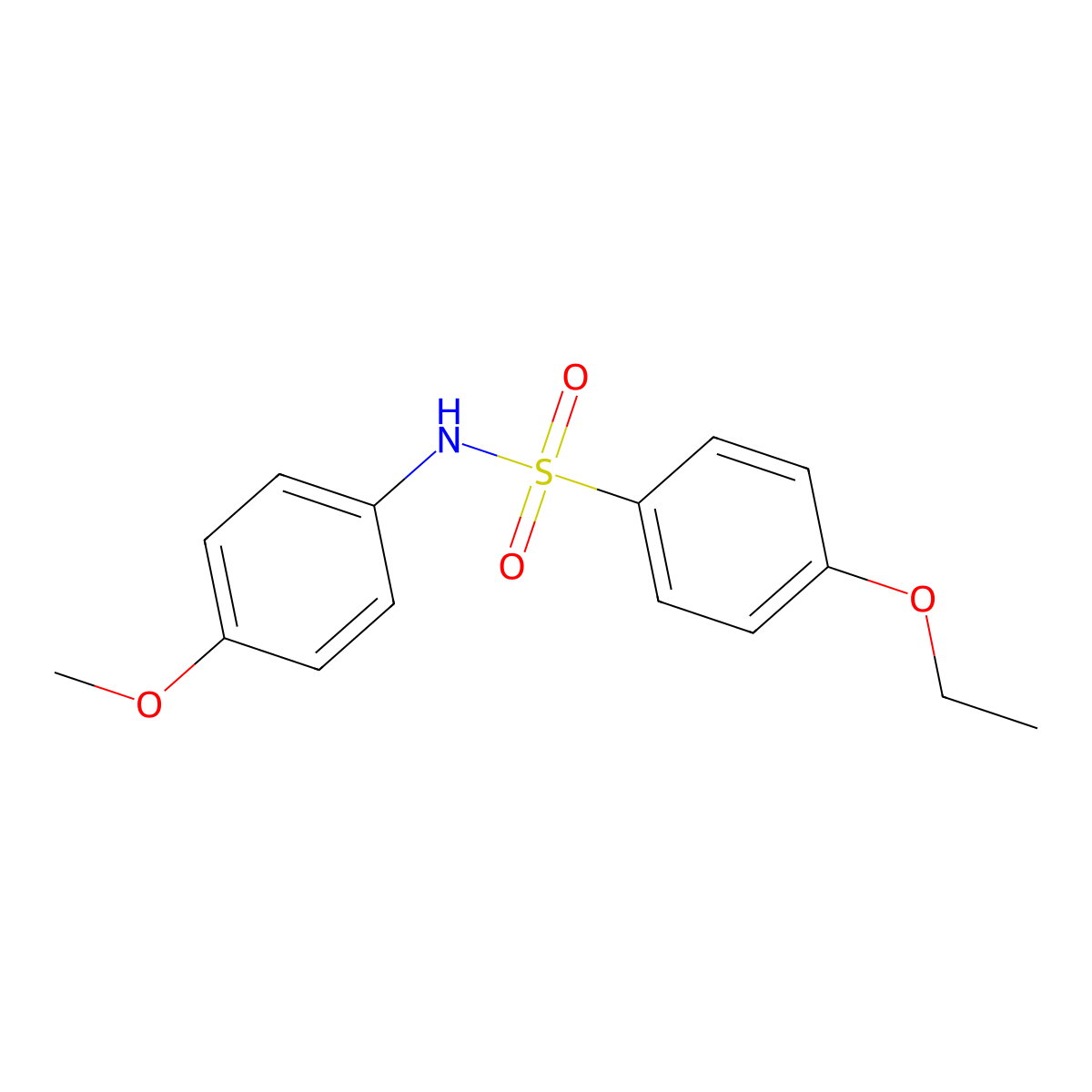 4-ethoxy-N-(4-methoxyphenyl)benzenesulfonamide molecular structure, CAS 24924-60-5