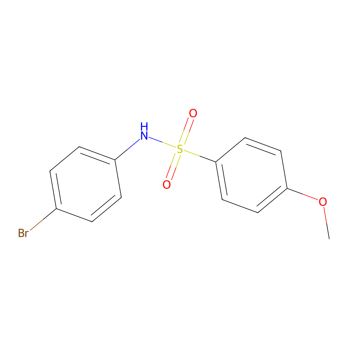 N-(4-bromophenyl)-4-methoxybenzenesulfonamide molecular structure, CAS 24924-62-7