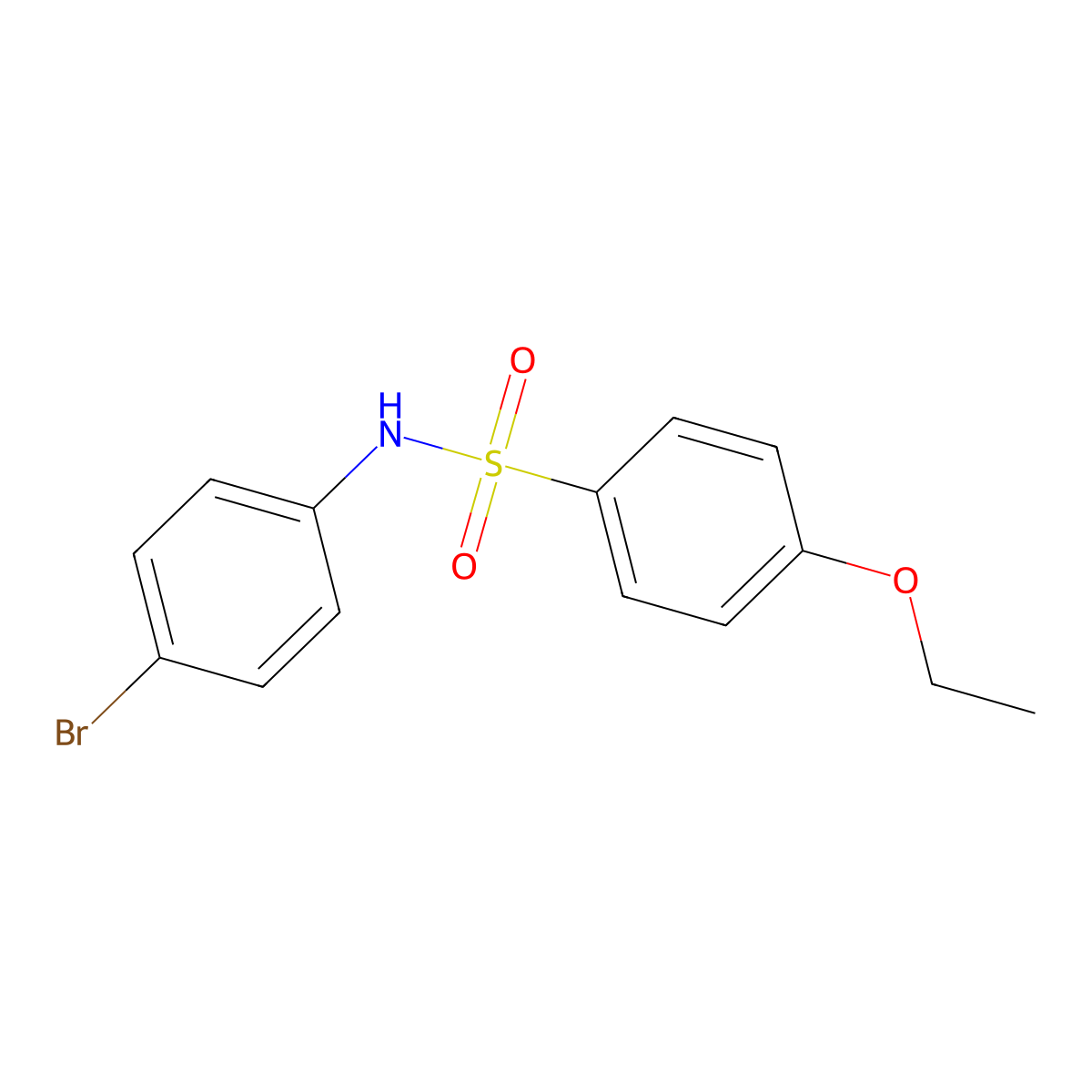 N-(4-bromophenyl)-4-ethoxybenzenesulfonamide molecular structure, CAS 24924-63-8