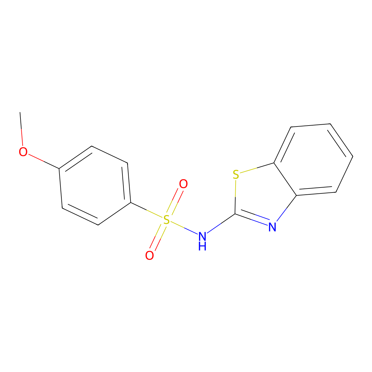 N-(1,3-benzothiazol-2-yl)-4-methoxybenzenesulfonamide molecular structure, CAS 24924-65-0
