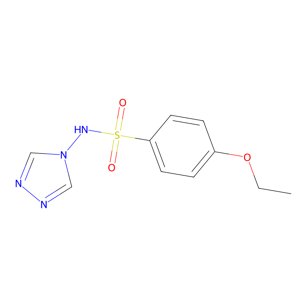 4-Ethoxy-N-4H-1,2,4-triazol-4-ylbenzenesulfonamide molecular structure, CAS 24924-76-3