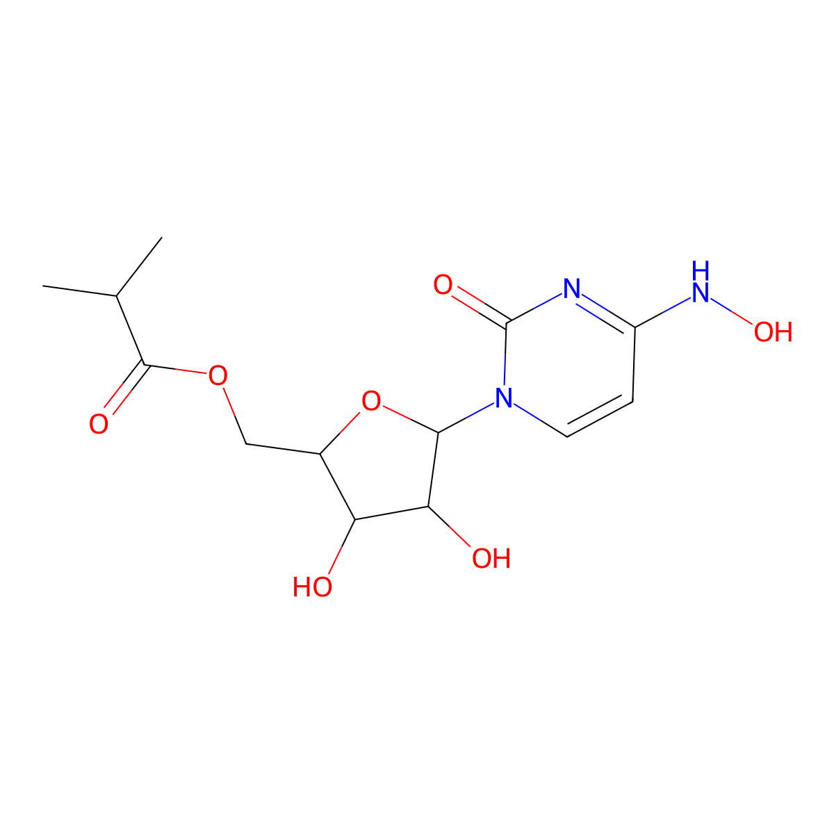 Molnupiravir molecular structure, CAS 2492423-29-5