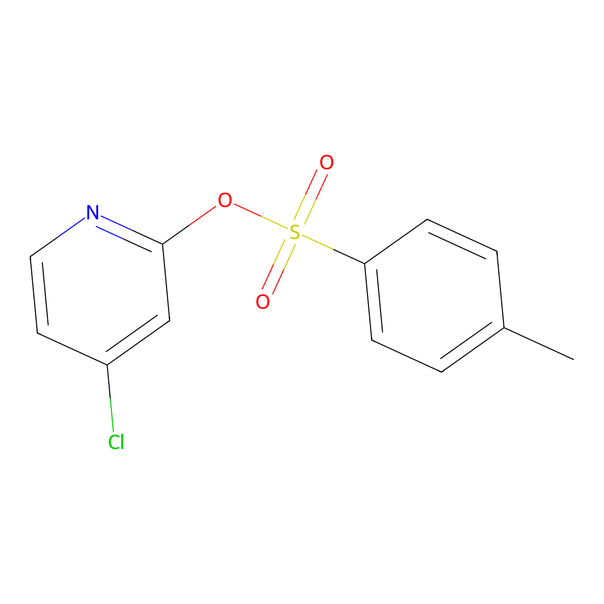 4-Chloropyridin-2-yl 4-methylbenzene-1-sulfonate molecular structure, CAS 2492450-80-1