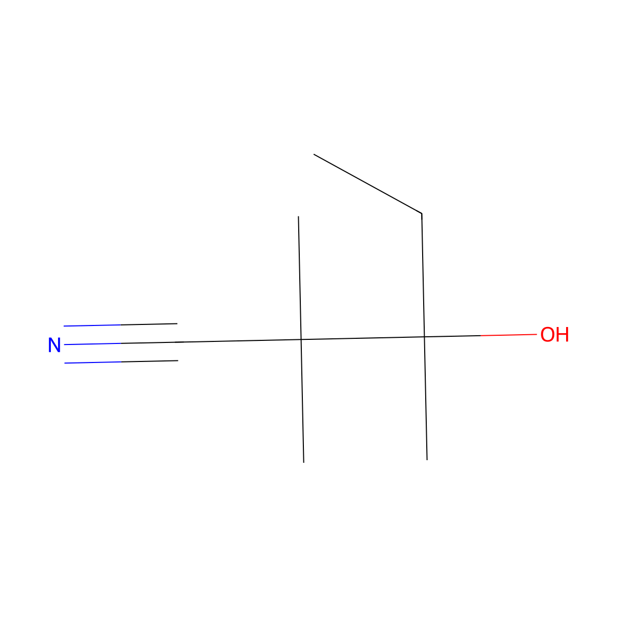 3-Hydroxy-2,2,3-trimethylpentanenitrile molecular structure, CAS 24925-31-3