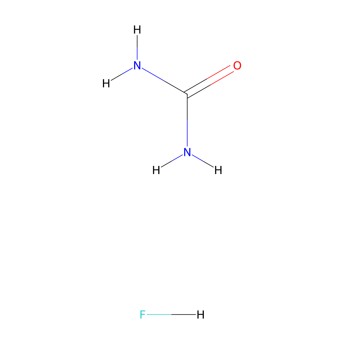 Urea, monohydrofluoride (8CI,9CI) molecular structure, CAS 24926-15-6