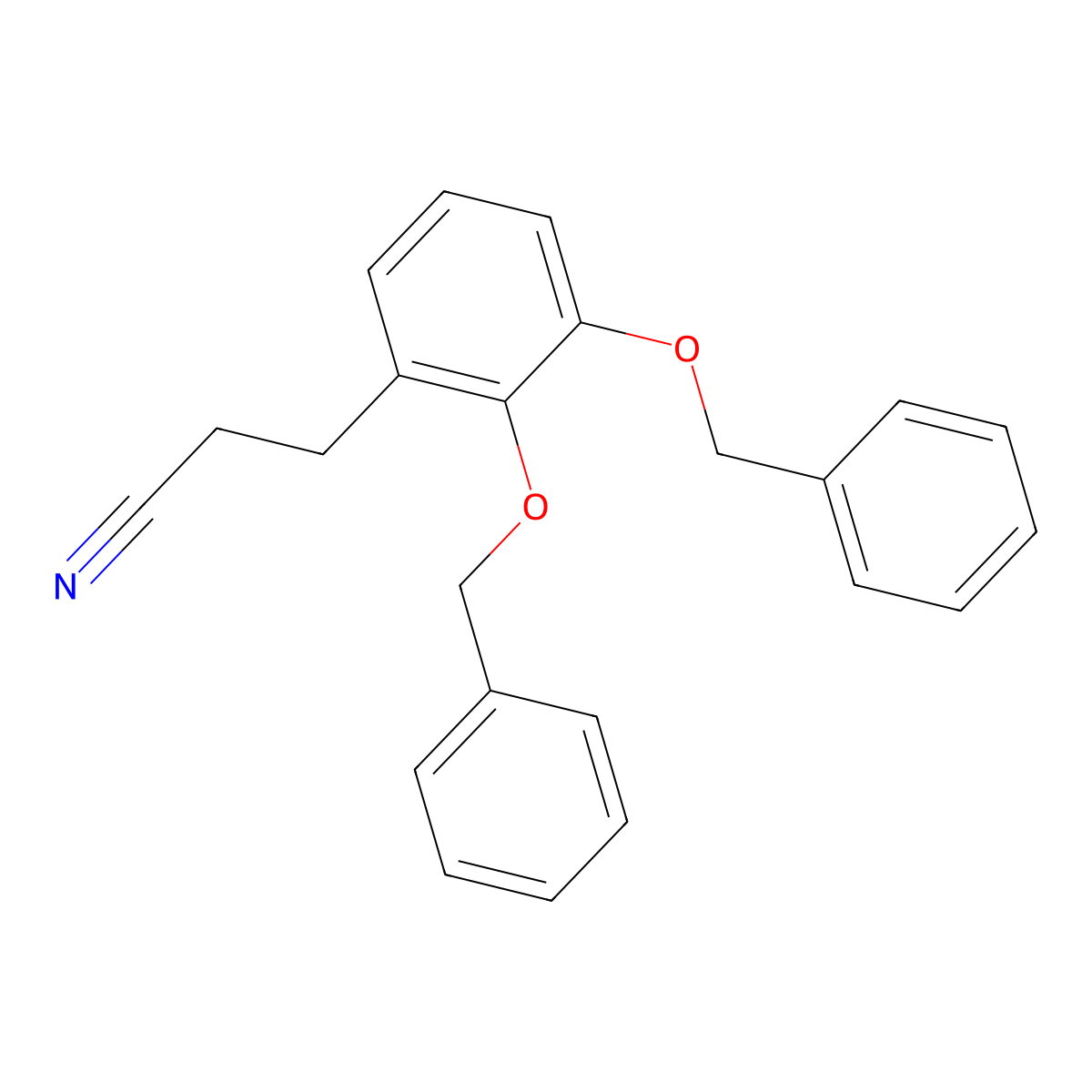 3-[2,3-Di(benzyloxy)phenyl]propanenitrile molecular structure, CAS 249278-33-9