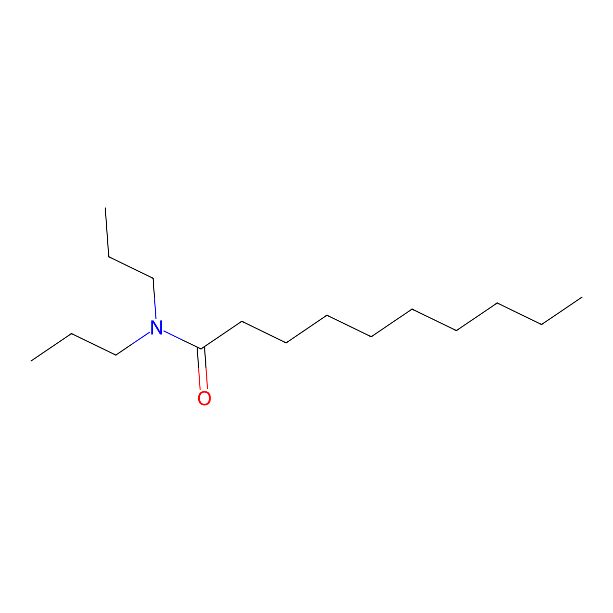 N,N-Dipropyldecanamide molecular structure, CAS 24928-26-5