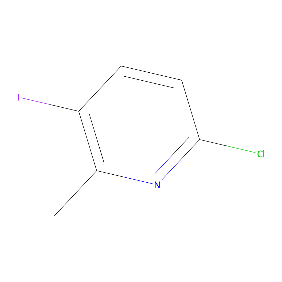 6-Chloro-3-iodo-2-methylpyridine molecular structure, CAS 249291-79-0