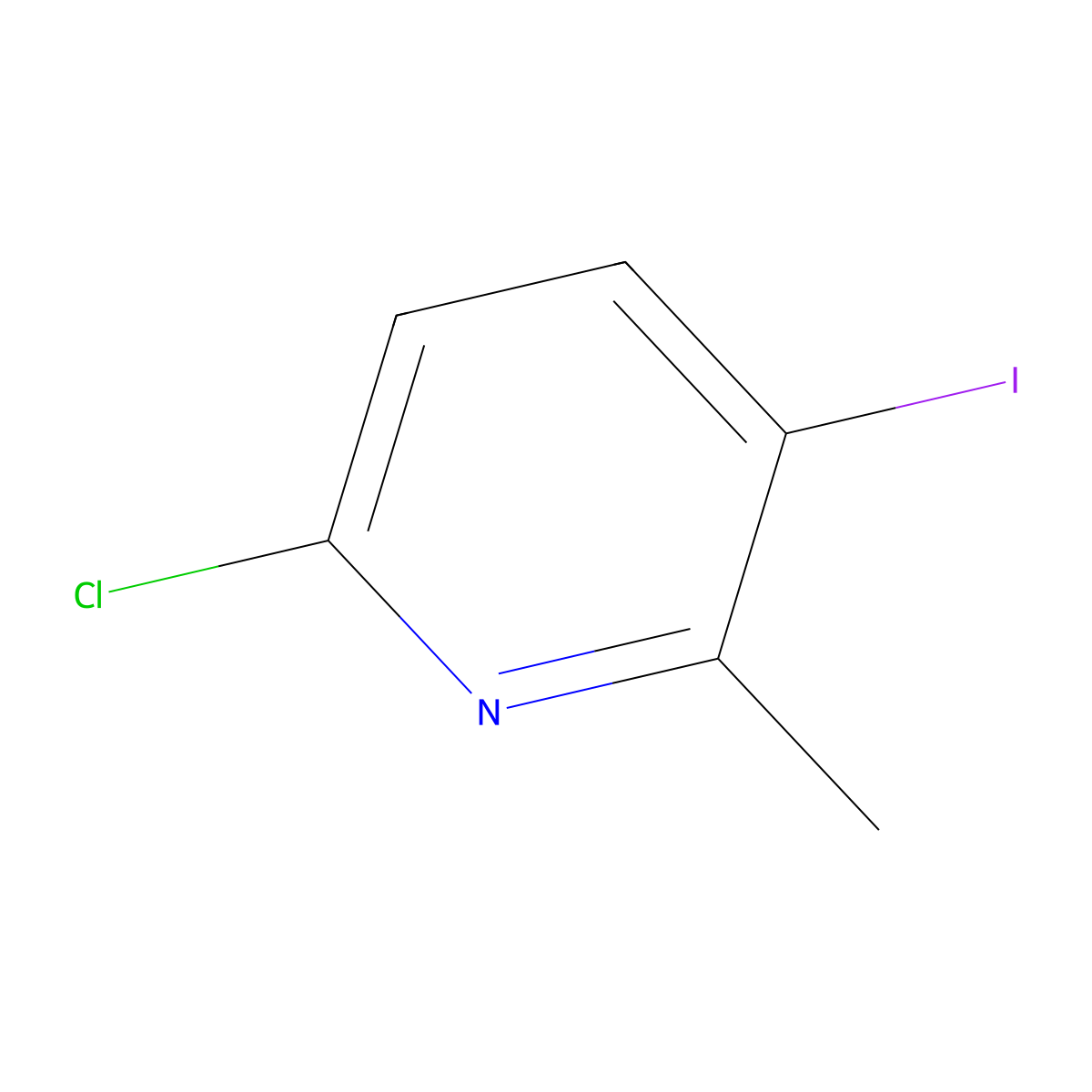 6-Chloro-3-iodo-2-methylpyridine molecular structure, CAS 249291-79-0