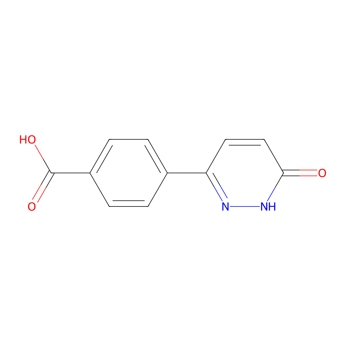 4-(6-Oxo-1,6-dihydropyridazin-3-yl)benzoic acid molecular structure, CAS 249292-44-2