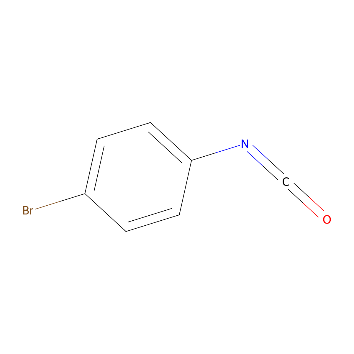 4-Bromophenyl isocyanate molecular structure, CAS 2493-02-9