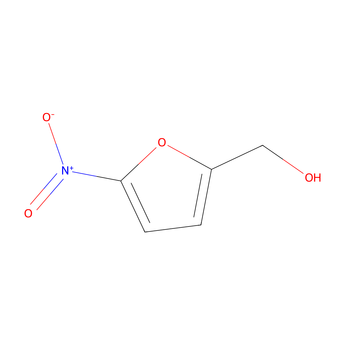 5-Nitrofurfuryl alcohol molecular structure, CAS 2493-04-1