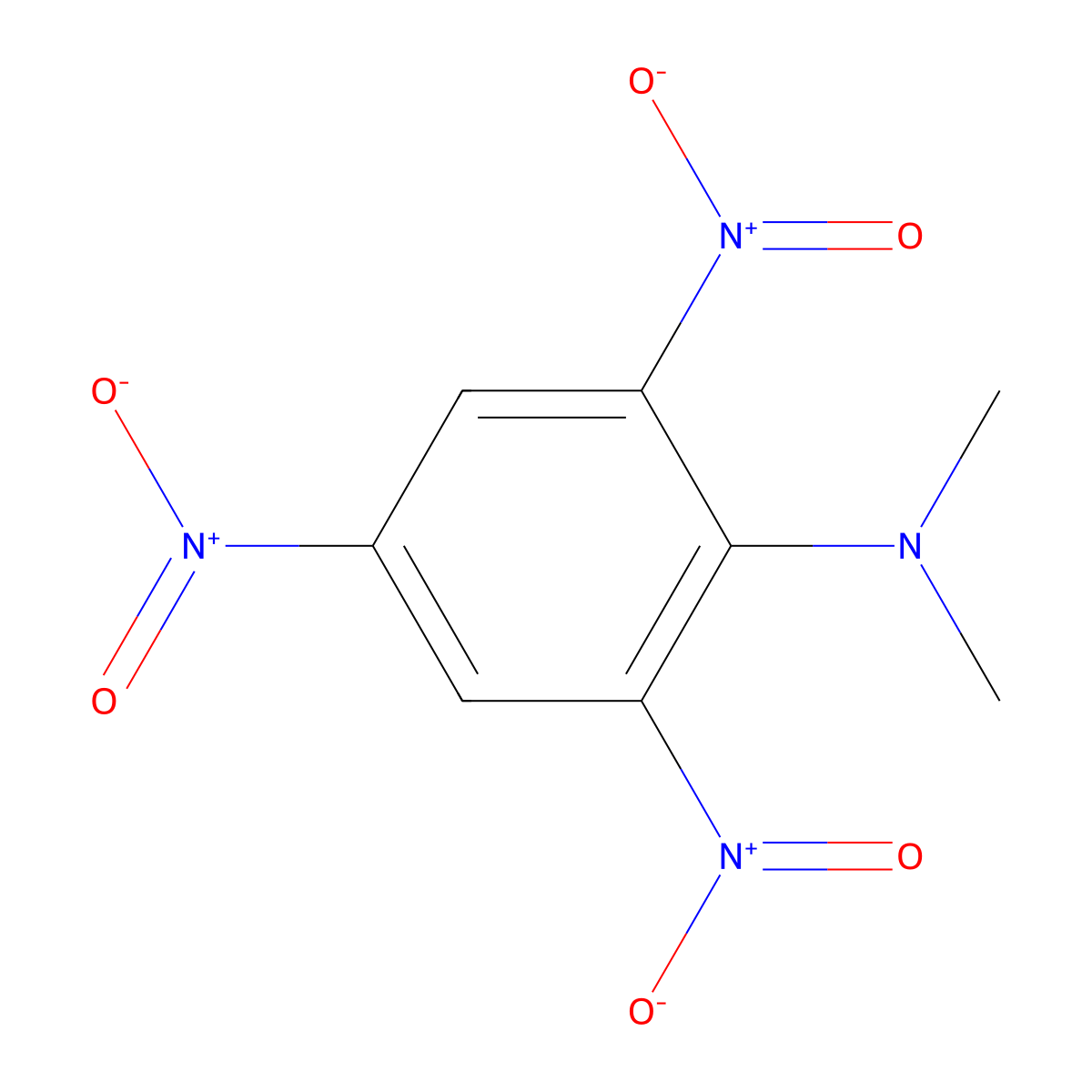 N,N-dimethyl-2,4,6-trinitroaniline molecular structure, CAS 2493-31-4