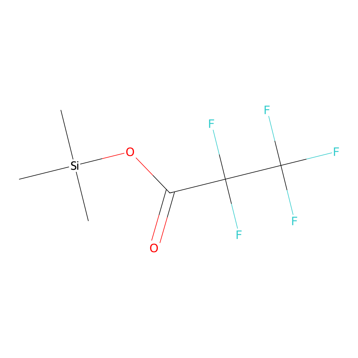 Trimethylsilyl 2,2,3,3,3-pentafluoropropanoate molecular structure, CAS 24930-02-7
