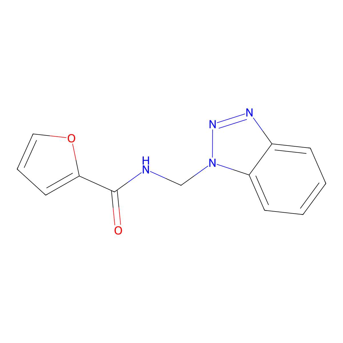 N-(benzotriazol-1-ylmethyl)furan-2-carboxamide molecular structure, CAS 249303-07-9